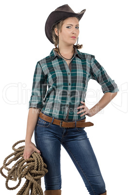 Photo of cowgirl with the twine