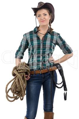 Image of cowgirl with the twine