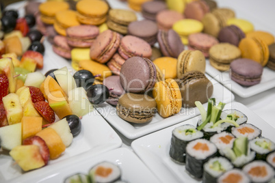 Macarons auf Buffet / Catering