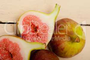 fresh figs on a rustic table