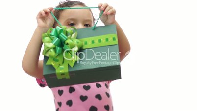 Baby Girl Peeking Gift Bag