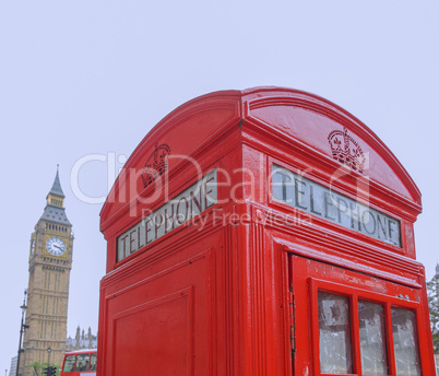 London telephone box