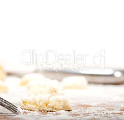 making fresh Italian potato gnocchi