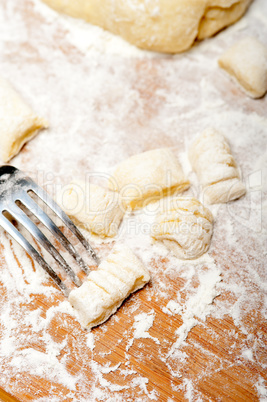 making fresh Italian potato gnocchi