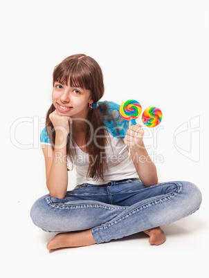 Girl with candy