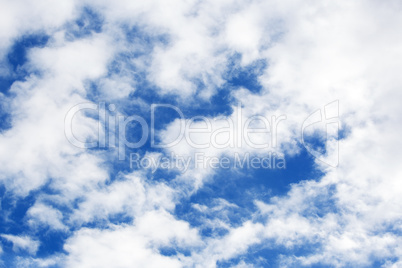 Blue sky with white clouds