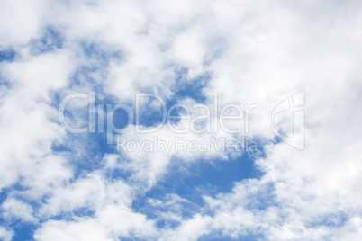 Blue sky with white clouds