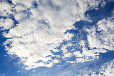 Blue sky with white clouds