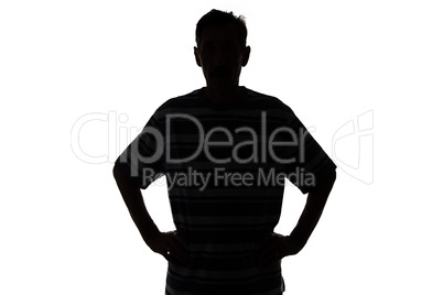 Image of silhouette adult man