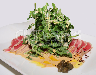 Tuna Carpaccio style