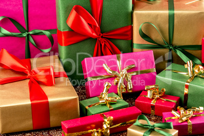 Multitude of Wrapped Gifts.