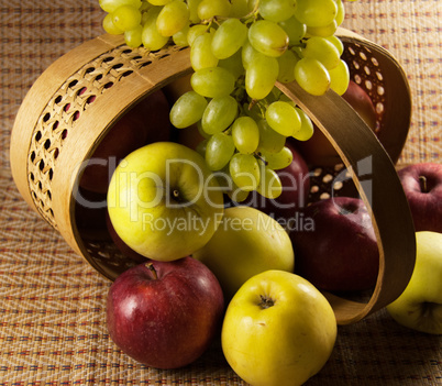 apples and grapes