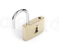 Opened padlock