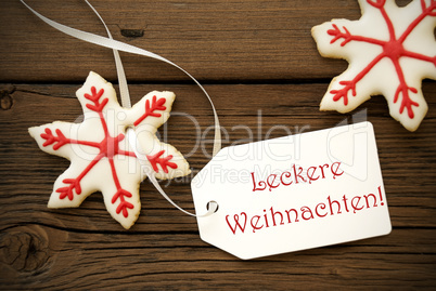 Leckere Weihnachten on a Label