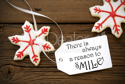 Red Christmas Star Cookies With Life Quote On It