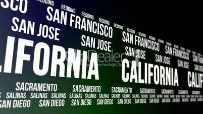 California State and Major Cities Scrolling Banner