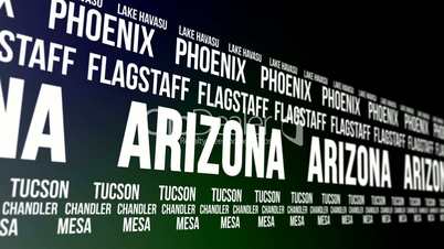 Arizona State and Major Cities Scrolling Banner