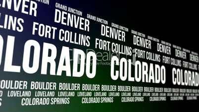Colorado State and Major Cities Scrolling Banner