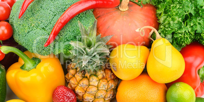 background of fruits and vegetables