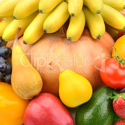 background of different fruits and vegetables