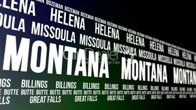Montana State and Major Cities Scrolling Banner