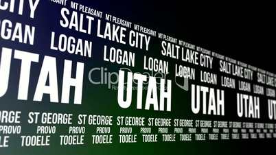 Utah State and Major Cities Scrolling Banner