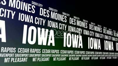 Iowa State and Major Cities Scrolling Banner