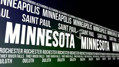 Minnesota State and Major Cities Scrolling Banner