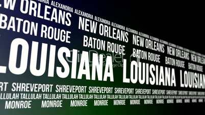 Louisiana State and Major Cities Scrolling Banner