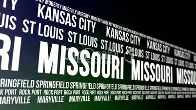 Missouri State and Major Cities Scrolling Banner