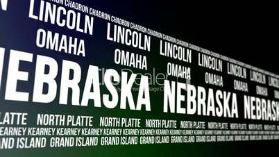 Nebraska State and Major Cities Scrolling Banner