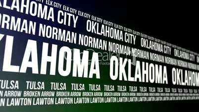Oklahoma State and Major Cities Scrolling Banner
