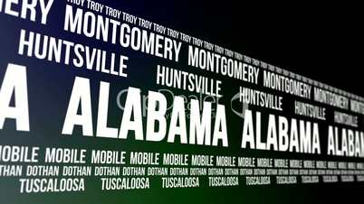 Alabama State and Major Cities Scrolling Banner