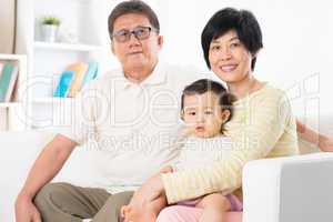 Asian family portrait