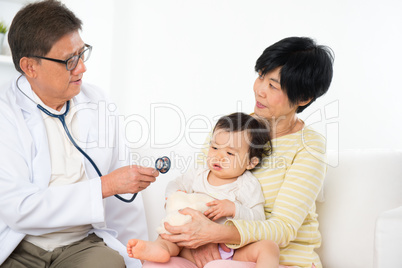 Pediatrician and patient.
