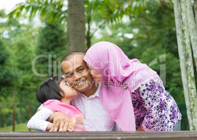 Asian Muslim family
