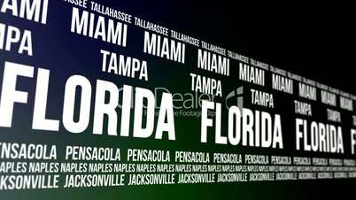Florida State and Major Cities Scrolling Banner