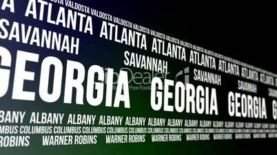 Georgia State and Major Cities Scrolling Banner