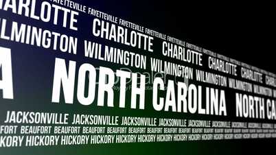 North Carolina State and Major Cities Scrolling Banner