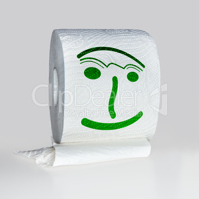 Toilet paper rolls with face