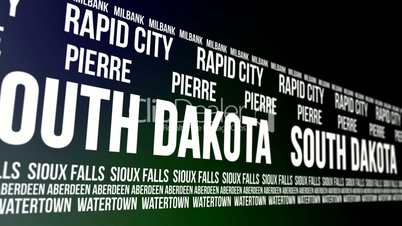 South Dakota State and Major Cities Scrolling Banner