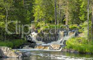 Ruskeala waterfalls, river Tohmajoki Karelia