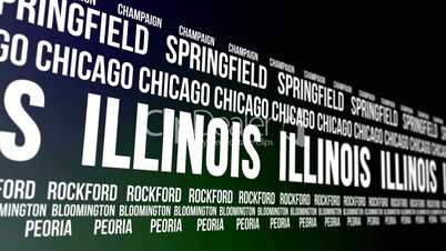 Illinois State and Major Cities Scrolling Banner