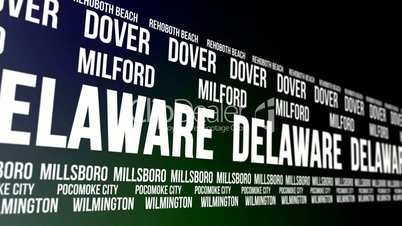Delaware State and Major Cities Scrolling Banner