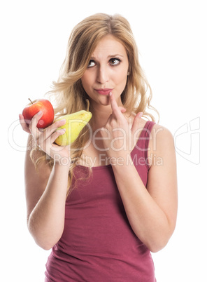 Frau mit Obst