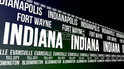 Indiana State and Major Cities Scrolling Banner