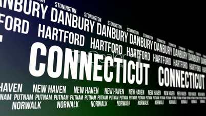 Connecticut State and Major Cities Scrolling Banner
