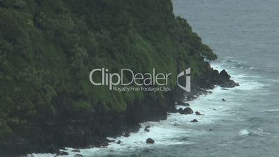 rough high cliffs and coastline at maui, hawaii