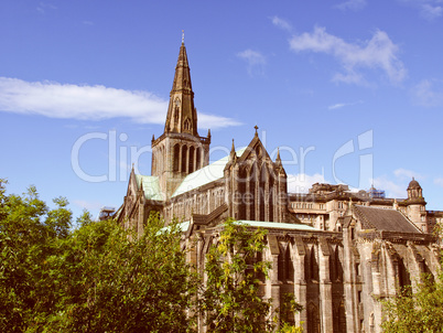 Retro look Glasgow cathedral