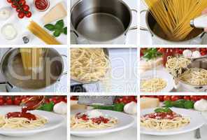 Spaghetti Nudeln Pasta mit Tomaten Sauce kochen: Anleitung Schri